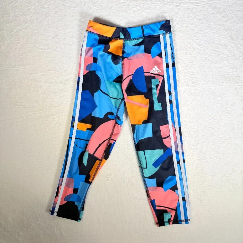 Adidas Kids Colorful Graphic Leggings size Medium (10-12)
